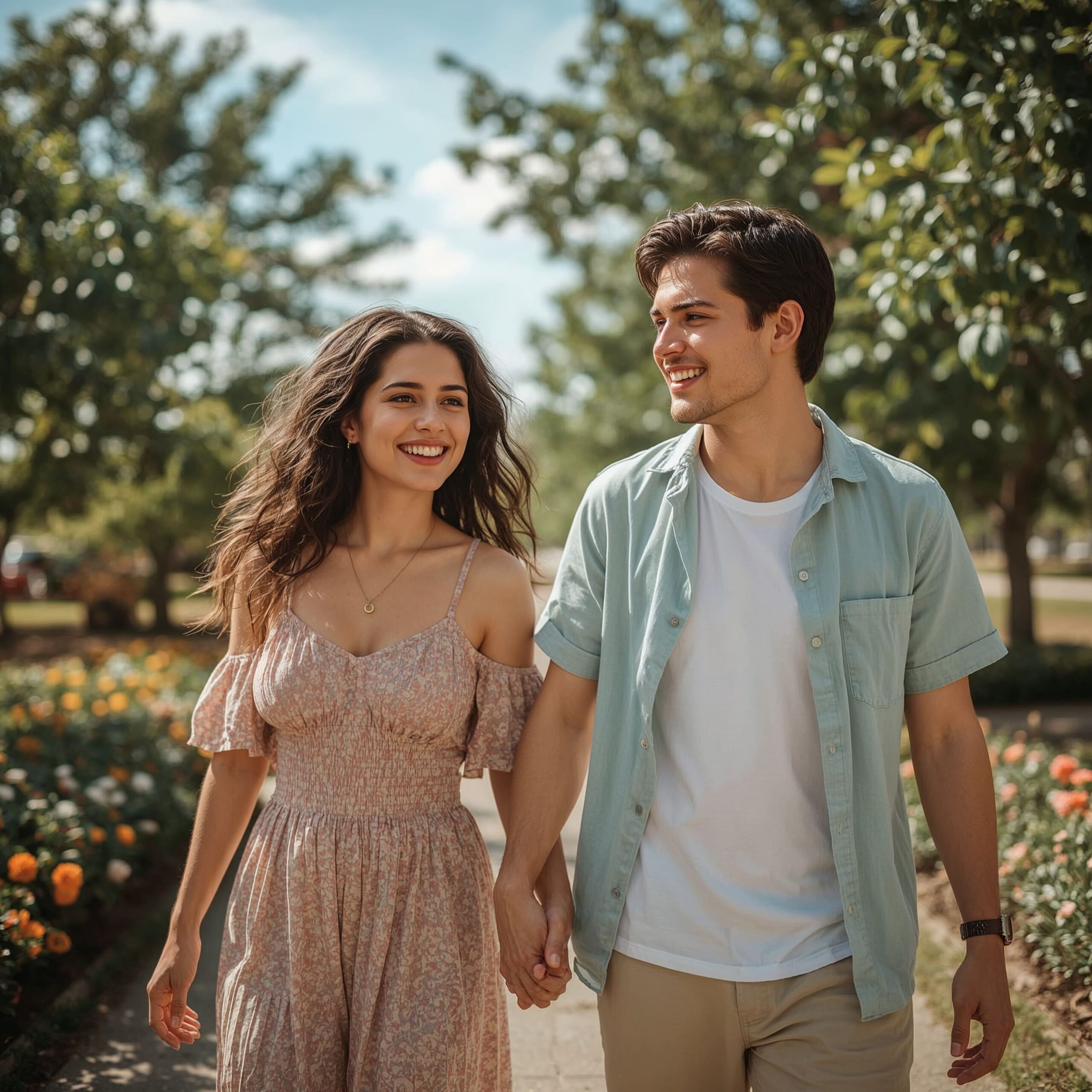 Couple hiking